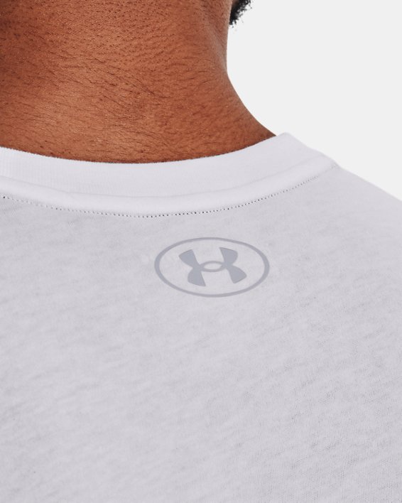 Men's UA Hoops Finish Line T-Shirt, White, pdpMainDesktop image number 3